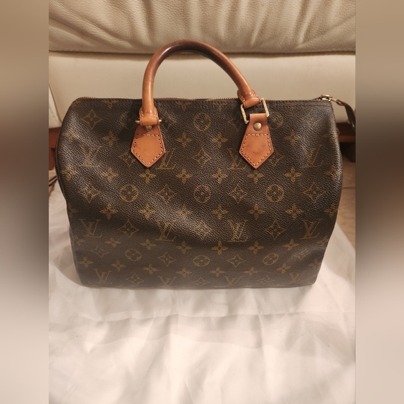 Louis Vuitton Speedy Shoulder Bag 30 Brown Canvas Lock And Key - Picture 1 of 11